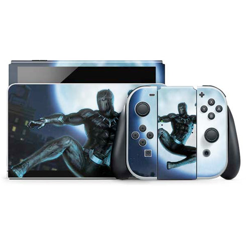 Marvel Black Panther Jumping Through Air Nintendo Switch OLED (2021) Skin